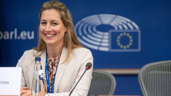 Verena Mertens ist seit Sommer 2024 Mitglied des Europ&auml;ischen Parlaments. - &copy; Alexis HAULOT