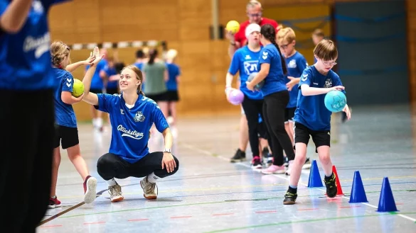 Jeden Samstag treffen sich die &bdquo;SuperKidz" zum Training in der Halle. - &copy; HBS / Matthias Wieking