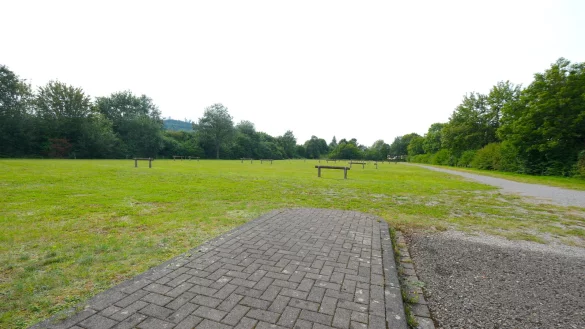 Noch ist der Behelfsparkplatz nicht viel mehr als eine gr&uuml;ne Wiese. In Zukunft soll hier aber der neue Mobilit&auml;tspunkt entstehen, der vor allem Pendlern und Besuchern des Freilichtmuseums Raum zum Abstellen ihrer Fahrzeuge geben soll. - &copy; Sven Koch