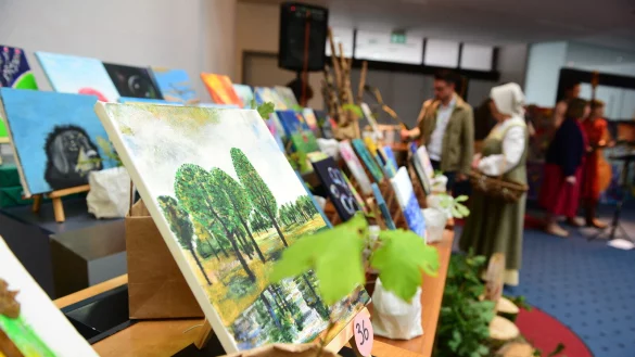 Rund 40 Bilder sind von den K&uuml;nstlern zum Thema "Sekundengl&uuml;ck eingereicht worden. Die im Rahmen der Versteigerung eingenommenen Gelder flie&szlig;en in die Aufforstung des Stadtwaldes - &copy; Nicole Ellerbrake