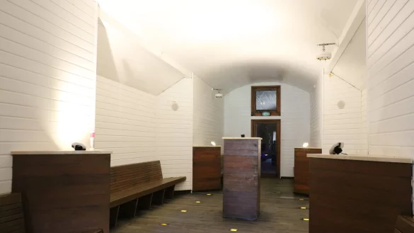 Die Nebelkammer im Erlebnis-Gradierwerk wird aktuell nicht genutzt. - &copy; Alexandra Schaller