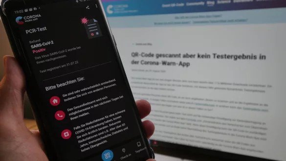 Was nach einem offiziellen Testergebnis aussieht, ist nur ein Dummy. Er kann der mit Hilfe der Telefon-Hotline der Corona-Warn-App erzeugt werden, damit die App die Kontakte warnen kann, obwohl das eigentliche Testergebnis sich nicht abrufen l&auml;sst. - &copy; Jost Wolf