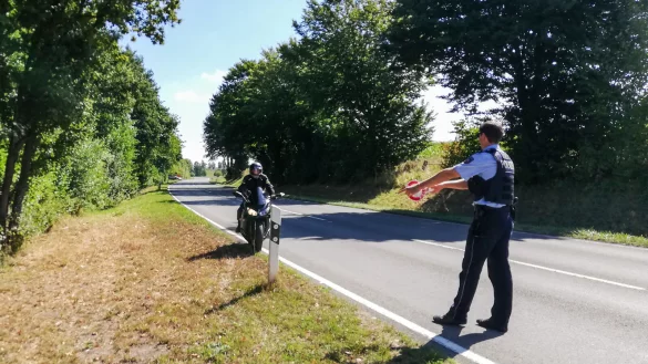 Motorradkontrolle K&ouml;terberg - &copy; Polizei Lippe