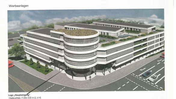 14 Arztpraxen, verschiedene medizinische Dienstleister und betrreute Altenwohnungen sind im Medical City Plaza an der Ecke von Eidinghausener und Mindener Stra&szlig;e geplant. - &copy; B+K Bauplanung