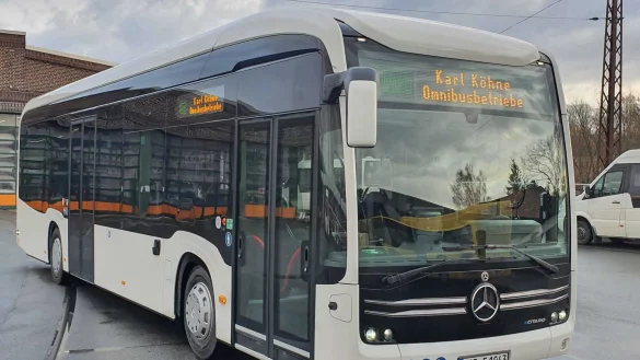 Eine gro&szlig;e Investition: Sechs solcher E-Busse sollen im Stadtverkehr Bad Salzuflen ab Juni eingesetzt werden. - &copy; Karl K&ouml;hne Omnibusbetriebe GmbH