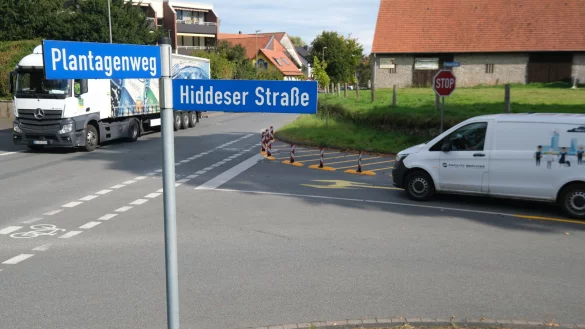 Die Kreuzung Hiddeser Stra&szlig;e/Plantagenweg wird beengt bleiben. - &copy; Sven Koch(LZ)