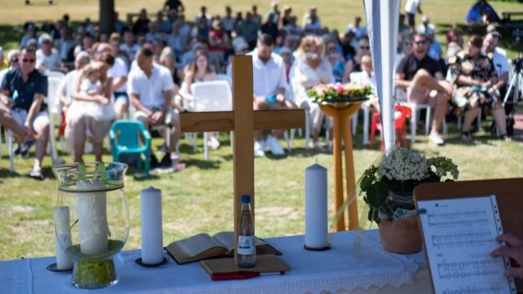 Im Freibad La&szlig;bruch gab es wieder einen Gottesdienst. - &copy; Jennifer Brakemeier