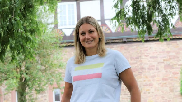 In einer Pause zwischen zwei Trainingseinheiten hat sich Blombergs Neuzugang Lisa Frey f&uuml;r ein Gespr&auml;ch mit der Sportredaktion Zeit genommen. - &copy; Oliver K&ouml;nig