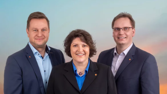Zufrieden mit der Gremienbesetzung: Die Sozialdemkraten Alexander Baer, Ellen Stock und Dennis Maelzer (von links). - &copy; Michael Pitt