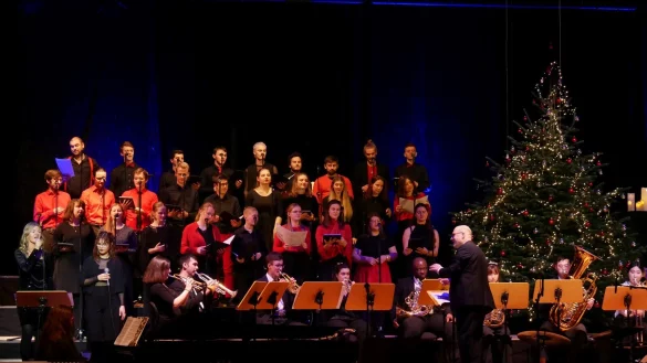 Die "hfmBRASS", der Pop-Up Chor setzen einen brillanten Schlusspunkt unter Leitung von Norbert Stertz. - &copy; Thomas Kr&uuml;gler