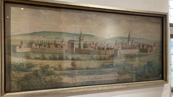 Das Bild der Stadt Horn zeichnete der K&uuml;nstler Karl Henkel. - &copy; Cordula Gr&ouml;ne