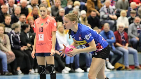 Von der Siebenmeter ist Blombergs Linksau&szlig;en Mia Ziercke zuletzt h&auml;ufig erfolgreich gewesen. - &copy; Oliver K&ouml;nig