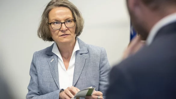 NRW-Bauministerin Ina Scharrenbach (CDU) bezog jetzt Stellung zum Ärger mit dem Wohnungsunternehmen Belvona. - © Jörg Dieckmann - www.dieckmann-fotodesign.de