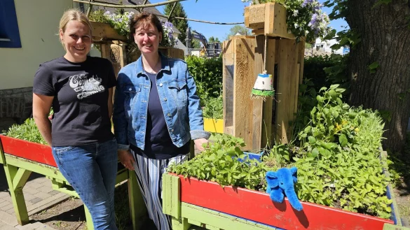 Anna Lena Beermann (links) und Monika Frodermann arbeiten im Treff des Kinderschutzbundes im Papageienviertel. Sie sehen gro&szlig;es Potenzial, wenn im Viertel die richtigen Weichen im Wohnungsbau gestellt werden. - &copy; Astrid Sewing