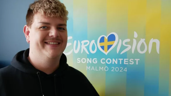 Isaak Guderian aus Espelkamp gibt in Malm&ouml; viele Interviews und wirkt trotzdem entspannt. - &copy; Jemima Wittig