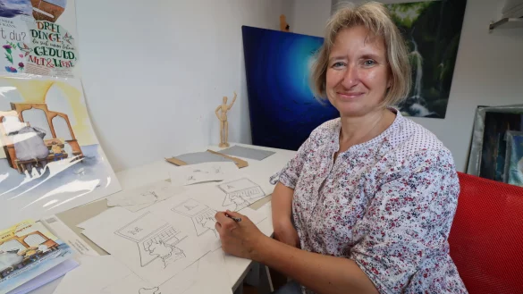 Tanja Schneider hat die Illustrationen f&uuml;r das Kinderbuch "4 Freunde und ein Laptop" gezeichnet. Ein zweiter Band ist bereits in Arbeit. - &copy; Birgit Guhlke