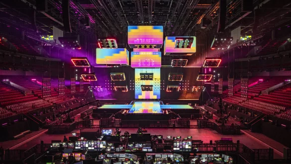 Die Arena in Malm&ouml;, in der der ESC stattfindet. - &copy; picture alliance / TT NYHETSBYR&Aring;N | Johan Nilsson/TT