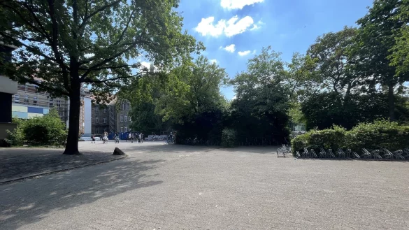 Das Leopoldinum soll auf dem Schulgel&auml;nde vier neue Unterrichtsr&auml;ume in Form von mobilen Containern erhalten. - &copy; Elia B&ouml;ckelmann