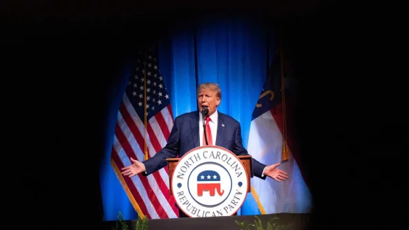 Donald Trump wird am Abend des 13. Juni 2023 in seinem Golfclub in New Jersey sprechen, nachdem er in Miami wegen bundesstaatlicher Anklage wegen Missbrauchs geheimer Dokumente angeklagt worden war, teilte sein Pr&auml;sidentschaftswahlkampf am 11. Juni 2023 mit. - &copy; AFP or licensors