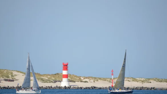 Die der Hauptinsel Helgoland vorgelagerte D&uuml;ne ist ein Eldorado f&uuml;r Segler. - &copy; HTS D&uuml;ne und Segler