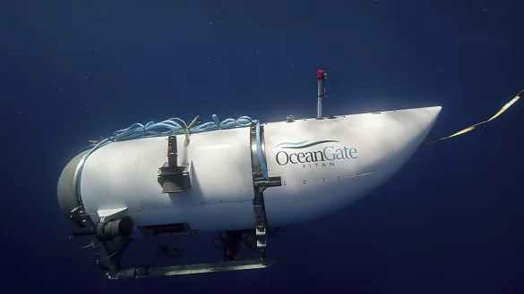 Dieses von OceanGate Expeditions zur Verf&uuml;gung gestellte Foto zeigt das Tauchboot "Titan" des Unternehmens OceanGate Expeditions. - &copy; OceanGate Expeditions/AP