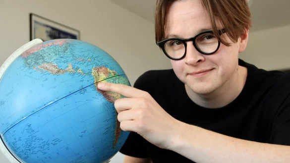 Der Salzufler Christopher Schwer freut sich auf den Austausch in Ecuador auf der anderen Seite der Erdkugel.&nbsp; - &copy; Heidi Stork