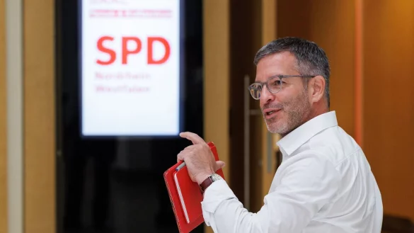 NRW-SPD-Interimschef Marc Herter bei der Veranstaltung in M&uuml;nster. - &copy; Friso Gentsch