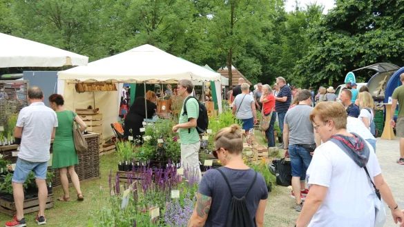 Der gro&szlig;e Umweltmarkt auf dem weitl&auml;ufigen Gel&auml;nde der Heerser M&uuml;hle ist ein Anziehungspunkt f&uuml;r Tausende. Am 11. Juni ist es wieder soweit. - &copy; Alexandra Schaller