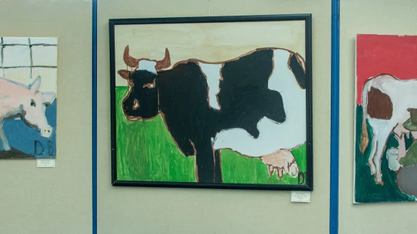 Bilder von Hobby-K&uuml;nstlern der Kreissenioreneinrichtung Detmold sind zurzeit im Landesarchiv NRW in Detmold zu sehen. - &copy; Raphael Bartling