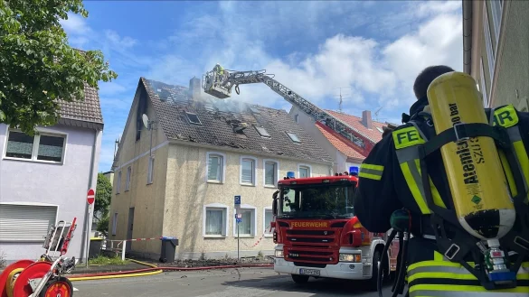 In Bad Salzuflen brennt eine Wohnung. - &copy; Freitag-TV