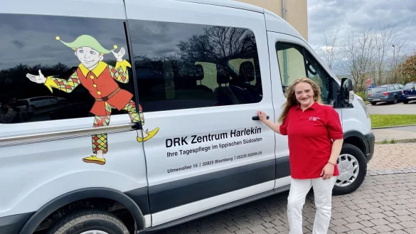 Nach der Flucht aus der Ukraine in den Job beim DRK: Olena Hubina hat es geschafft. - © DRK Lippe