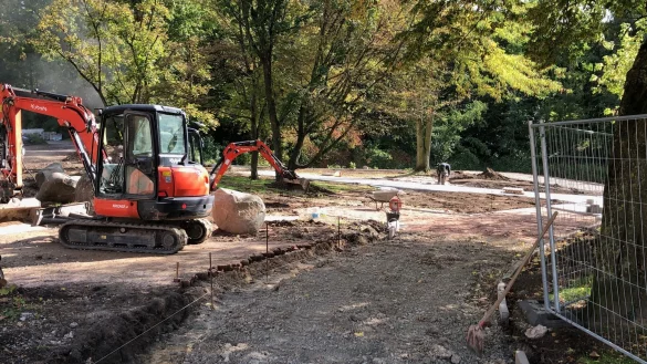 Hinter dem Kurgastzentrum werden aktuell unter anderem neue Wege angelegt.&nbsp; - &copy; Thomas Reineke