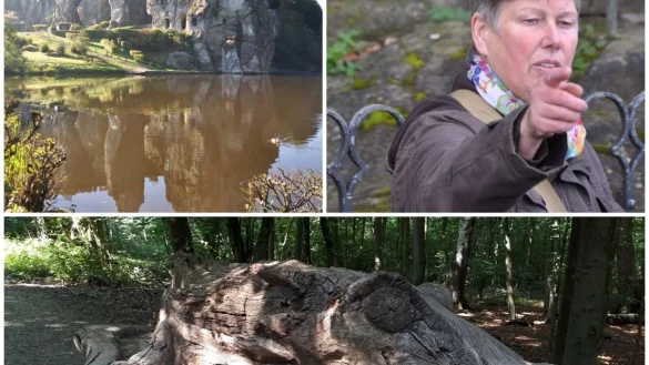 "Maria" bietet eine M&auml;rchenwanderung an den Externsteinen an. - &copy; Privat