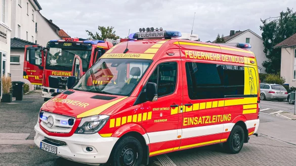 Die Feuerwehr ist zu einem Brand in der Friedrich-Ebert-Stra&szlig;e gerufen worden. - &copy; Jens K&ouml;lker/Feuerwehr Detmold