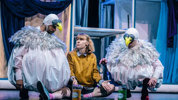 Ein Klassiker als Weihnachtsm&auml;rchen: "Drei Haseln&uuml;sse f&uuml;r Aschenbr&ouml;del". - &copy; Landestheater/Lontzek