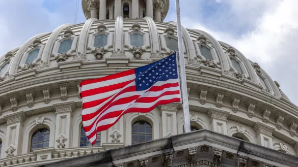 Das Kapitol in Washington: Der US-Kongress hat einen &Uuml;bergangshaushalt verabschiedet, der bis Mitte November keine weitere Unterst&uuml;tzung f&uuml;r Kiew vorsieht. - &copy; IMAGO/ZUMA Wire