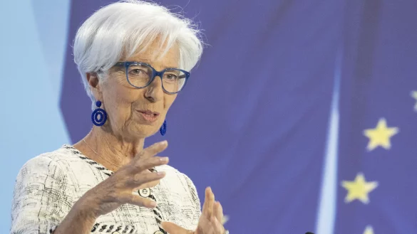 Christine Lagarde, Pr&auml;sidentin der Europ&auml;ischen Zentralbank (EZB), hat weitere Leitzinserh&ouml;hungen gestoppt. - &copy; dpa