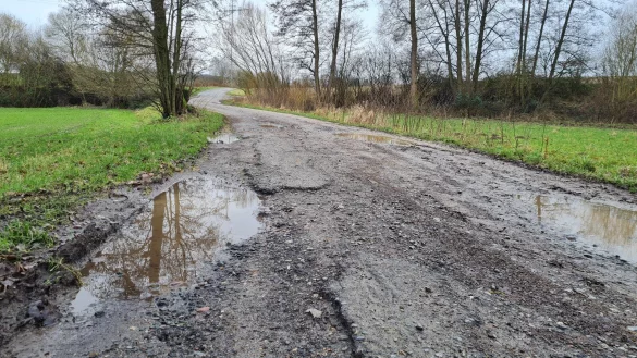 Manch ein Wirtschaftsweg im Stadtgebiet Schieder-Schwalenberg hätte wie dieser im Siekfeld eine Sanierung bitter nötig. Doch die Mittel sind begrenzt. Mit einem eigenen Konzept erhofft sich die Stadt Fördermittel für die Instandhaltung. - © Marianne Schwarzer