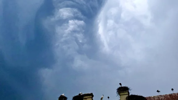 Mehrfach fuhr Robin J&auml;hne von Detmold zum Bodensee, um die richtigen Bilder von einem Sturm &uuml;ber den St&ouml;rchen in Salem in den Kasten zu bekommen. Schlie&szlig;lich klappte es. - &copy; Robin J&auml;hne