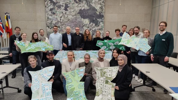 Eine Aufgabe, viele Ideen: Die Studenten präsentierten ihre Ergebnisse des Semester-Projekts der TH OWL und der Stadt Lemgo. - © Stadt Lemgo