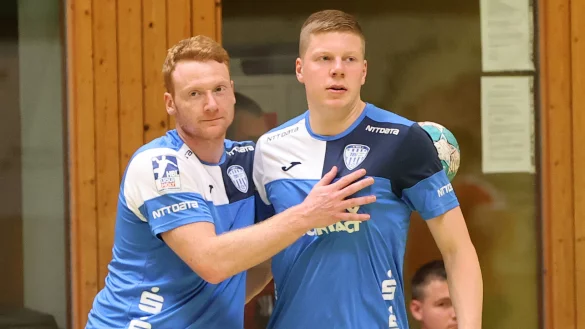 Zugang Nicolai Theilinger (links) und Niels Versteijnen vom TBV sind noch bis Samstag im Trainingslager in Schweden. - &copy; paul cohen