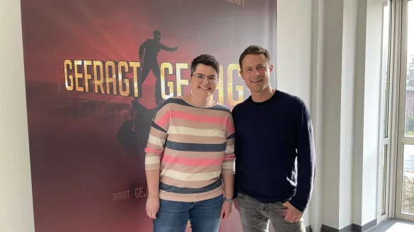 Mit 19 richtigen Antworten in zwei Minuten ist Nicole Pollklas laut Moderator Alexander Bommes "Der Stolz von Rheda-Wiedenbr&uuml;ck". - &copy; Privat