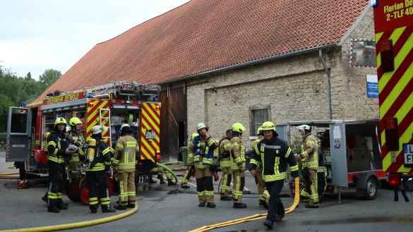 Die Scheune im Johannettental dient dem Lippischen Landesmuseum als Lager. Am Mittwochmittag ist hier ein Feuer ausgebrochen. - &copy; Alexandra Schaller