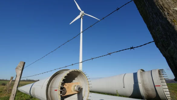In Veldrom produzieren auf dem Bauerkamp zahlreiche Windr&auml;der nachhaltig Strom. Der Horn-Bad Meinberger Rat hat 2022 den Grundsatzbeschluss gefasst, k&uuml;nftig selbst beim Ausbau erneuerbarer Energien t&auml;tig zu werden. - &copy; Archivfoto: Jost Wolf