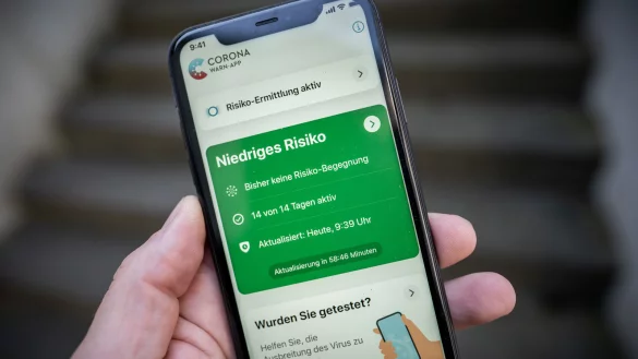 Kaum noch Warnungen, fast &uuml;berall gr&uuml;ne Kacheln: Die Corona-Warn-App kann auf immer weniger Testergebnisse zur&uuml;ckgreifen. - &copy; Michael Kappeler