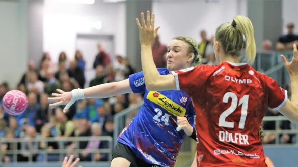 In bestechender Form: Blombergs Nationalspielerin Malina Marie Michalczik, die gegen Bietigheim elfmal traf. - &copy; Oliver K&ouml;nig