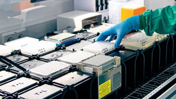 Untersuchung von Corona-Abstrichen im Labor Krone. - &copy; Labor Krone