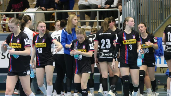 Die A-Jugend der HSG Blomberg-Lippe, hier im Spiel gegen den HC Leipzig, gastiert am Sonntag beim Handewitter SV. - &copy; Oliver K&ouml;nig