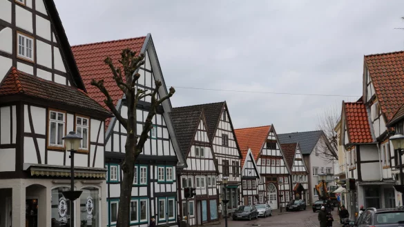 Das Haus der Schmidts ganz hinten hat ein schwarzes Dach - und ist damit nicht das einzige in der Neuen Torstra&szlig;e. Manche D&auml;cher waren allerdings dereinst rot und sind mit den Jahren deutlich nachgedunkelt. - &copy; Silke Buhrmester