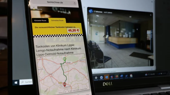 Eine Fahrt von der Lemgoer zur Detmolder Notaufnahme kostet laut Internet-Taxirechner 46,20 Euro. - © Silke Buhrmester
